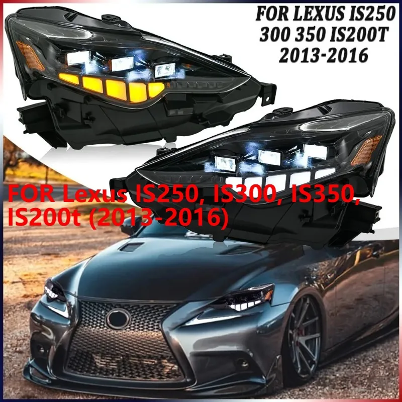 

2 шт. светодиодные фары в сборе для Lexus IS250 300 350 IS200t 2013-2016 Обновление фар DRL