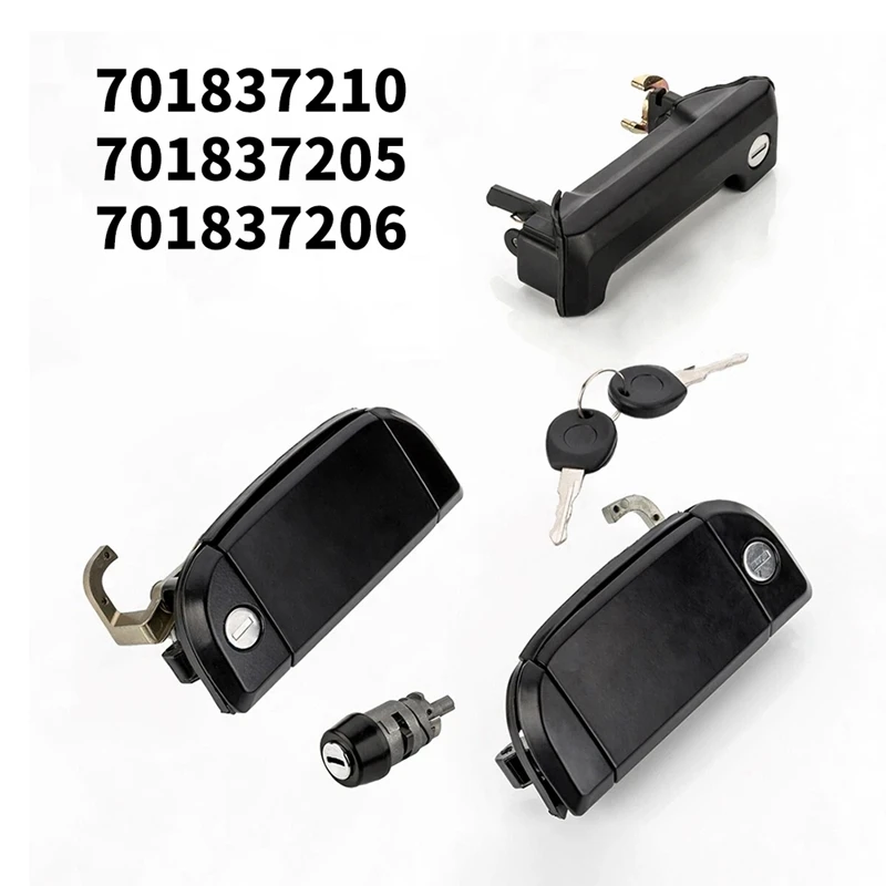 Super Sale 701837210,701837205, 701837206 Door Handle Front Left Right Sliding Door Handle Ignition Lock for VW Transporter T4