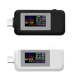 Probador USB tipo C, de 4 dígitos Monitor a Color, voltímetro de 4-30V, Detector de corriente, Compatible con QC2.0/3,0/PD/Samsung, carga rápida