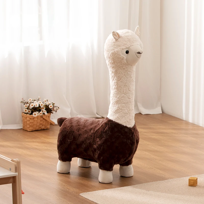 Alpaca Stool Animal Stool Children's Sofa Shoes Low Stool Cute Internet Celebrity Home Living Room Decoration