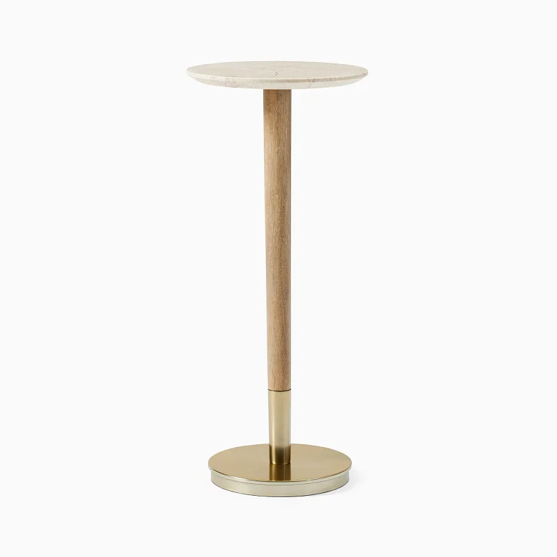 Modern Simple Style Living Room Furniture Marble Top Stainless Steel Base Side Table Corner Table for Living Room