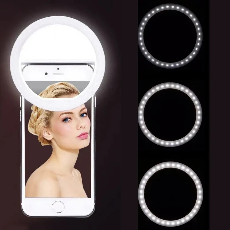 USB Charge Selfie Light Ring Light LED Photographic Lighting Photo Lamp Video Light Photography Ringlight Photo for Mobile Phone