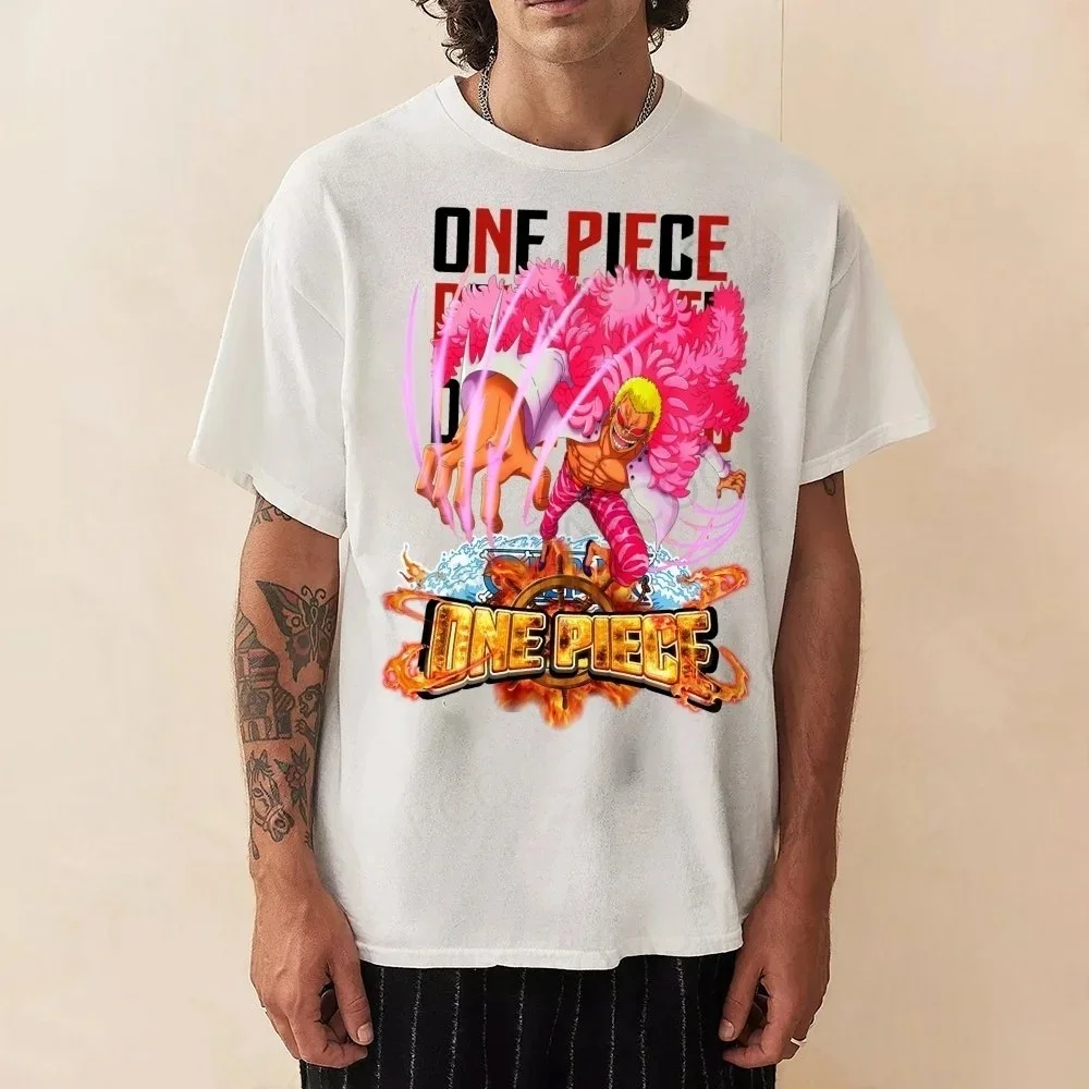 One Piece Herren T-Shirt Don Quixote Doflamingo Sommer Anime Herbst Jungen Kinder Kurzarm Casual Marke Eltern-Kind-Kleidung