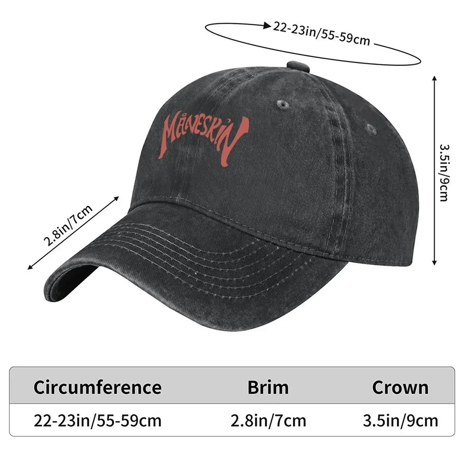 New Maneskin Merch Baseball Cap Hat Beach Hiking Hat Hard Hat New Caps Women Men's