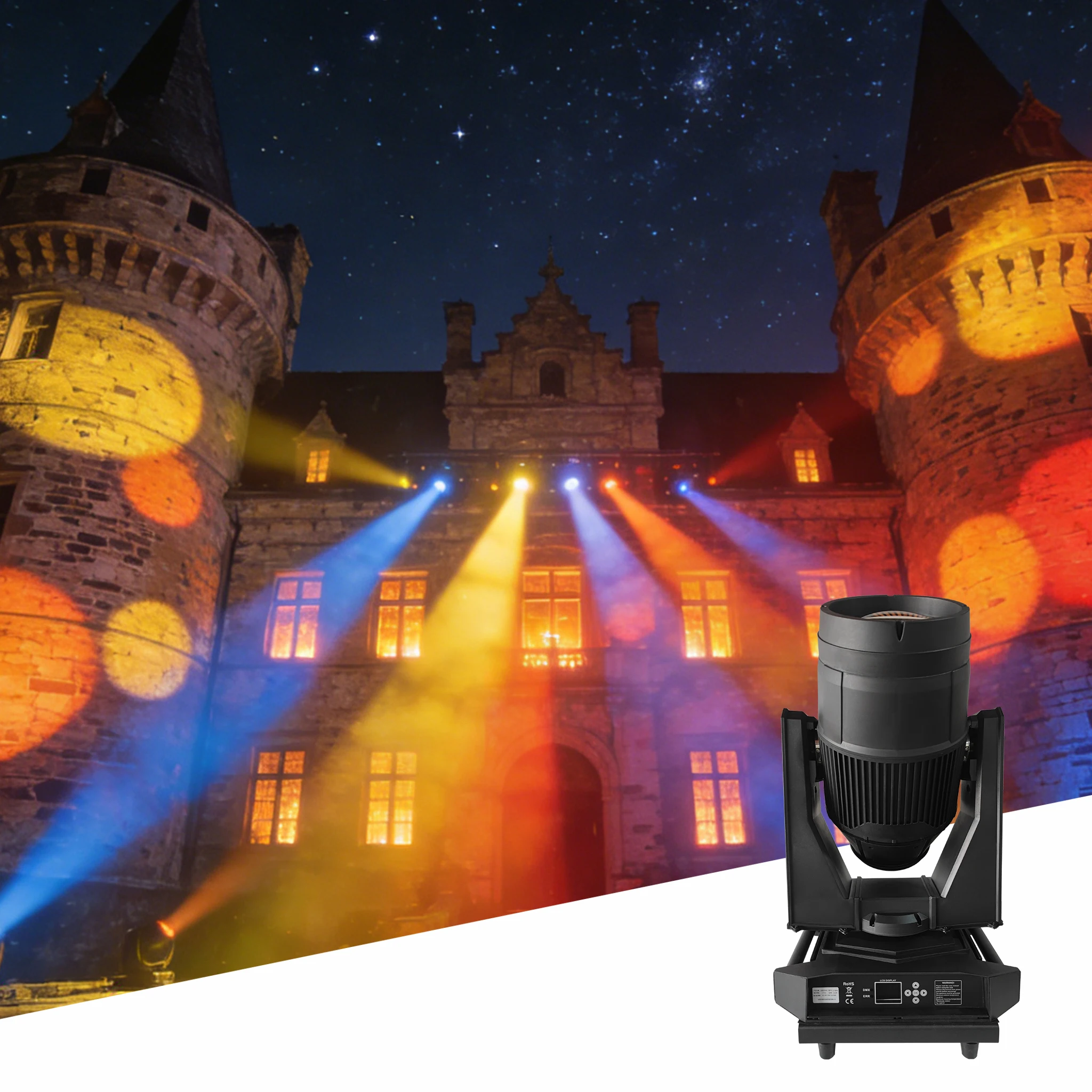 Beam Lights Outdoor Waterproof Sharpy Beam 600w 7800K DMX51 YODN MSD 350W Waterproof Beam Moving Head Stage Light