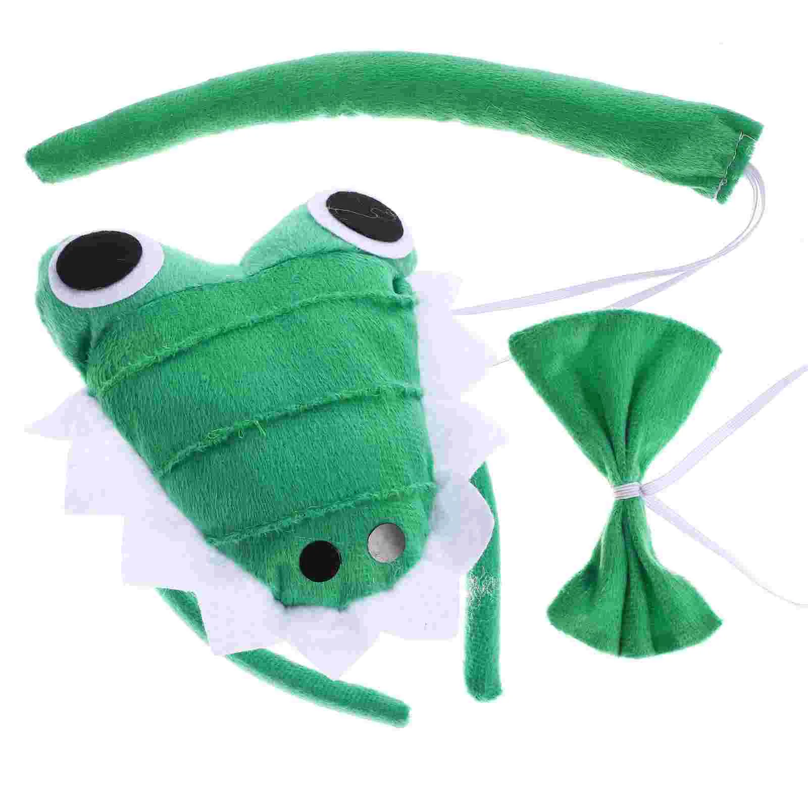 Crocodile Dress Furry Animal Costume Headband Props Cosplay Hair Accessories Tail Plush Toddler Bow Tie