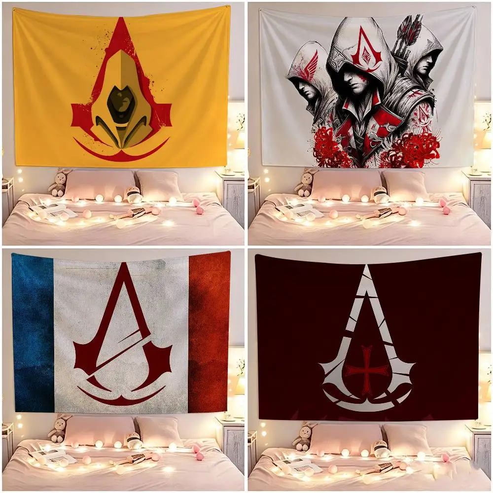 Assassins C-Creed logo  Flags Wall Hanging Tapestry Outdoor Garage Room Decorative flag Background Blanket