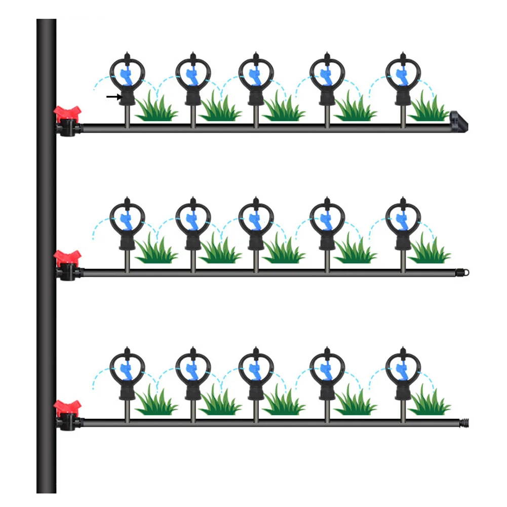 Вращающийся спринклер для садового газона G1/2, наружная резьба, спринклер для садового газона, распылительная головка для полива, автоматическое орошение, 360 градусов