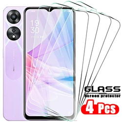 4Pcs Tempered Glass for OPPO A78 A98 A58 A17 A17k A97 A57 A96 A56 A76 A95 A75 A94 A93 A92 A74 A73 A72 A54 A53s 5G Case Protector
