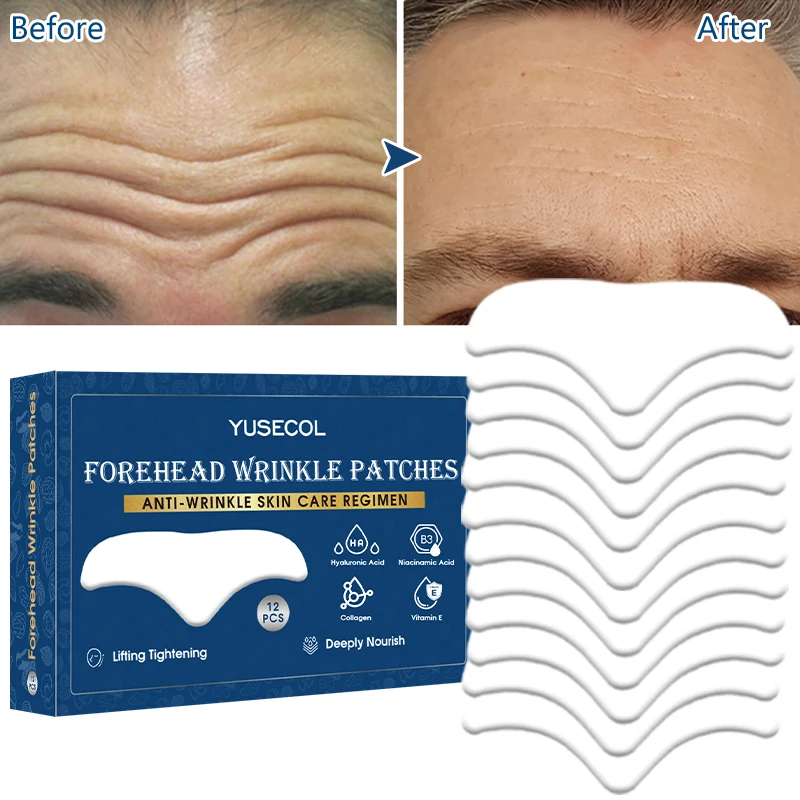 

Collagen Forehead Wrinkle Patches 12 Pcs Anti Wrinkle Patches Reduce Fine Lines Frown Lines With Vitamin E Hyaluronic acid