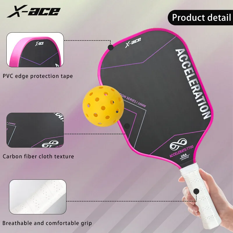 مجداف كرة البيسبول X-ACE ACCELERATE، مصنوع من ألياف الكربون ومواد النسيج المزخرفة، مع قوة دوران عالية #2