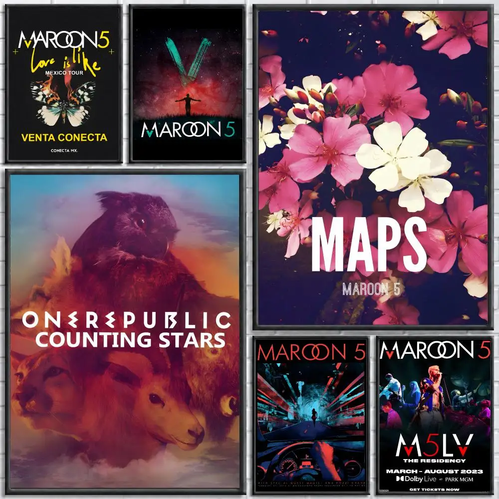Band Maroon 5   Print Wall Art Pictures Canvas Painting Living Room Bedroom Home Decor Poster