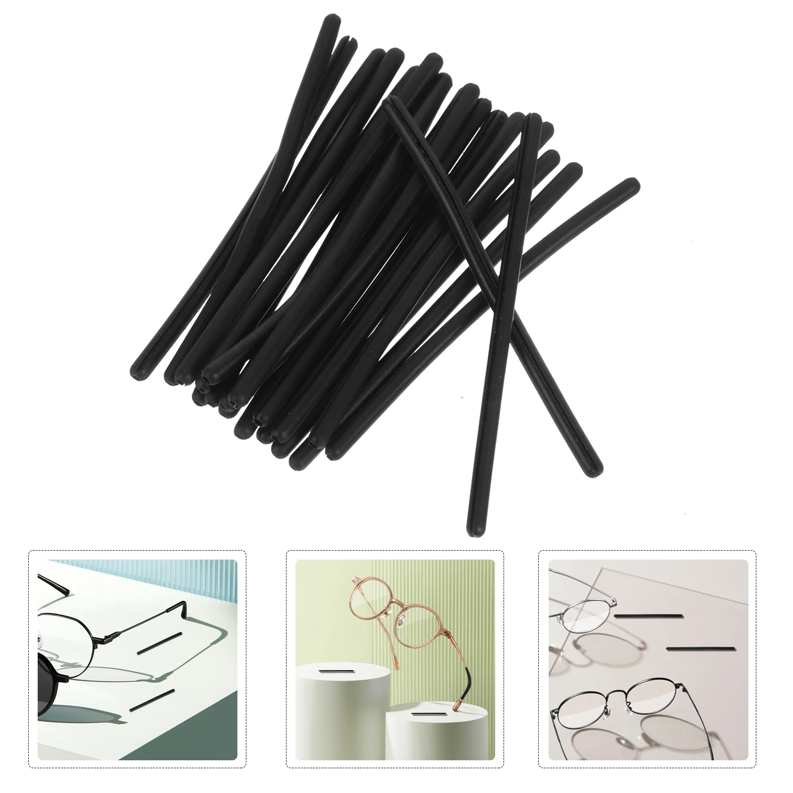 

Silicone Eyeglass Ear Cushions Anti-Slip Glasses Temple Tips Retainer Sleeves Sunglasses Repair Kit Eyewear Accessories