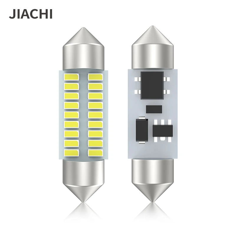 Jiachi 100PCS Wholesale Price C5W Led Bulb Used for License Plate Map Parking Light 3014 18SMD 12-24V 12V 6500K Auto Festoon