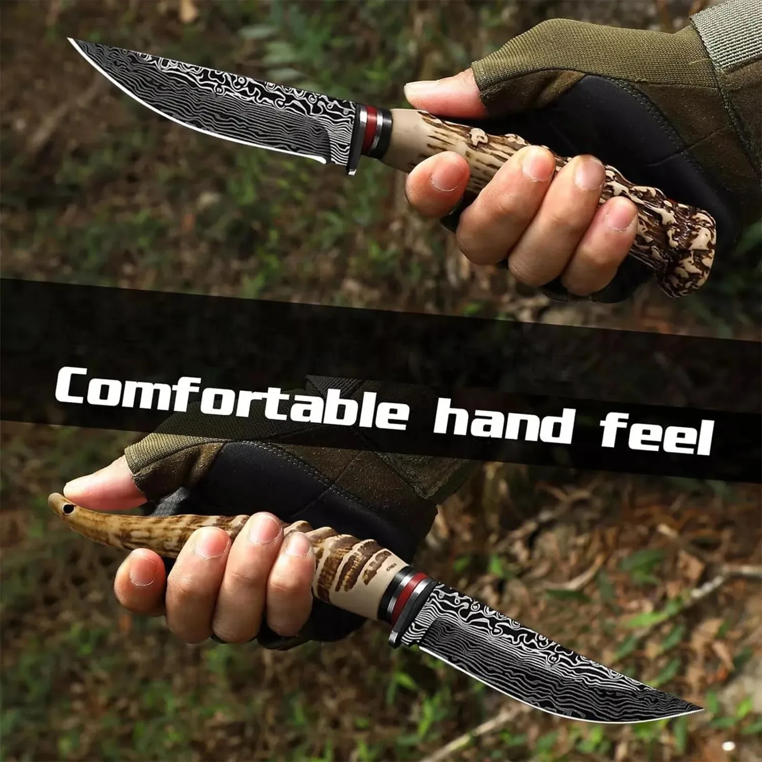 Bone cutting knife, hand forging knife, stainless steel with knife cover, meat cutting knife, handle, meat knife, barbecue knife