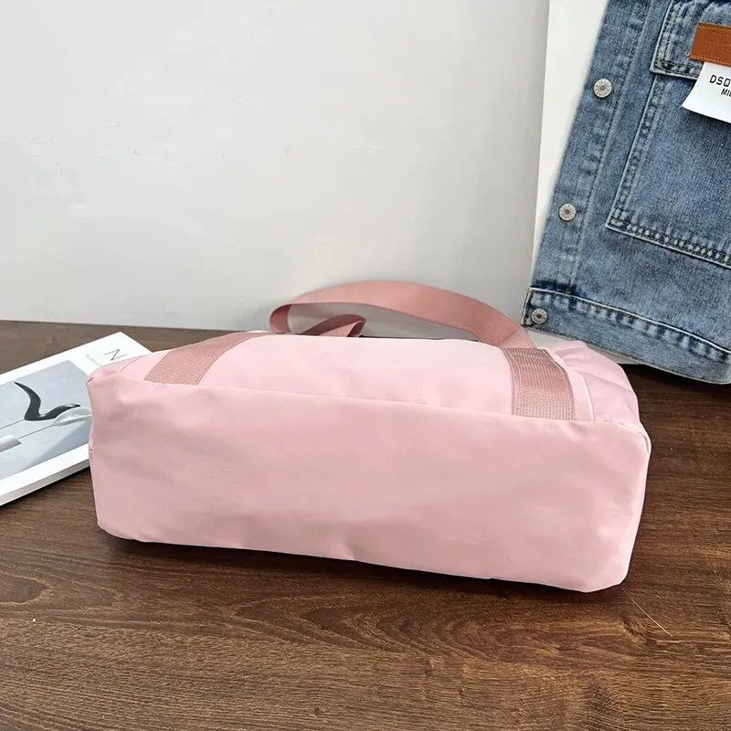 Borsa tote casual di grande capacità, borsa per mamma leggera ed elegante, borsa per pendolari a spalla singola