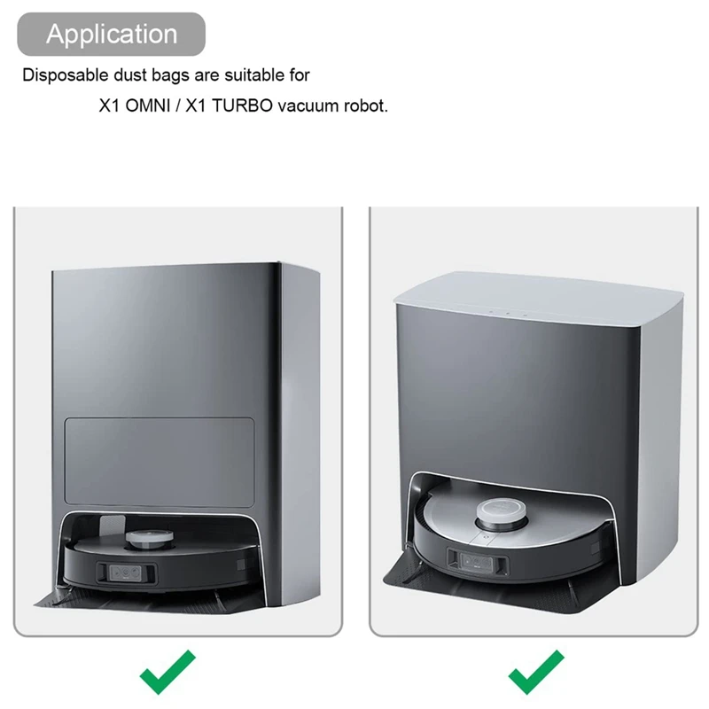 استبدال أكياس الغبار ، ملحقات مكنسة كهربائية ، متوافقة مع Ecovacs Deebot X1 ، Omni ، Turbo root