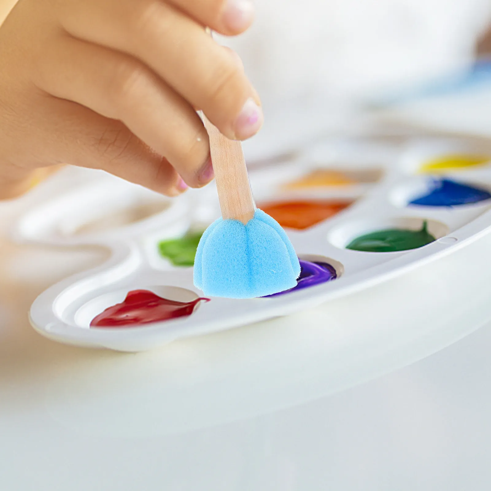 20Pcs Sponge Painting Tools Kit Portable Easy to Clean Kids Art Supplies for Early Childhood Education Schools Art Studios