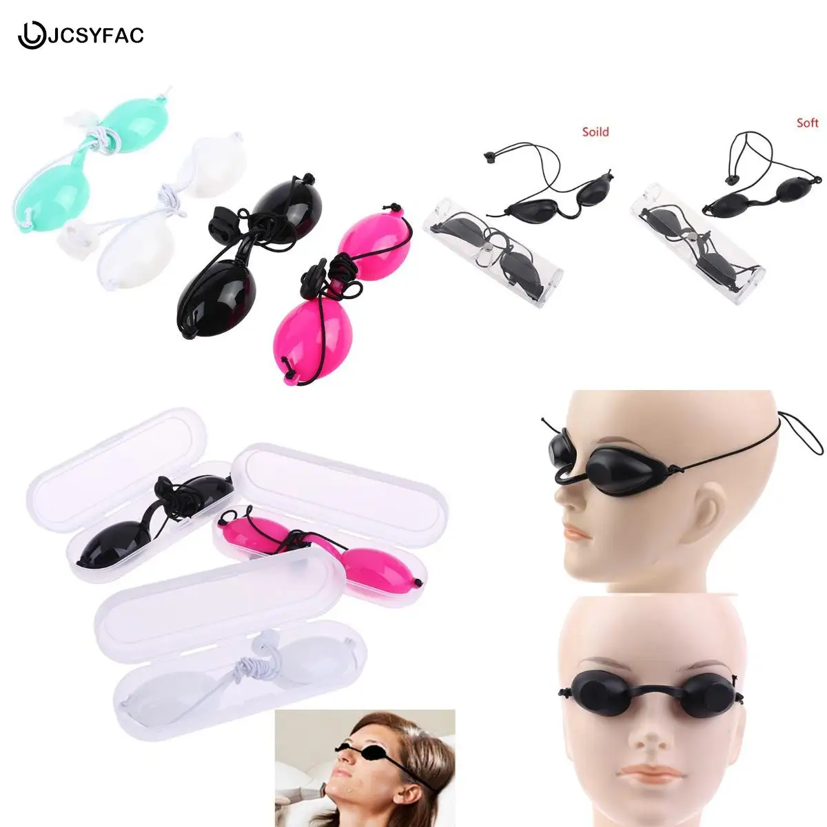 

Safety Eyepatch Glasses Adjustable Full Shading Beauty Clinic Patient Laser Light Safety Protection Goggles For Tattoo Photon