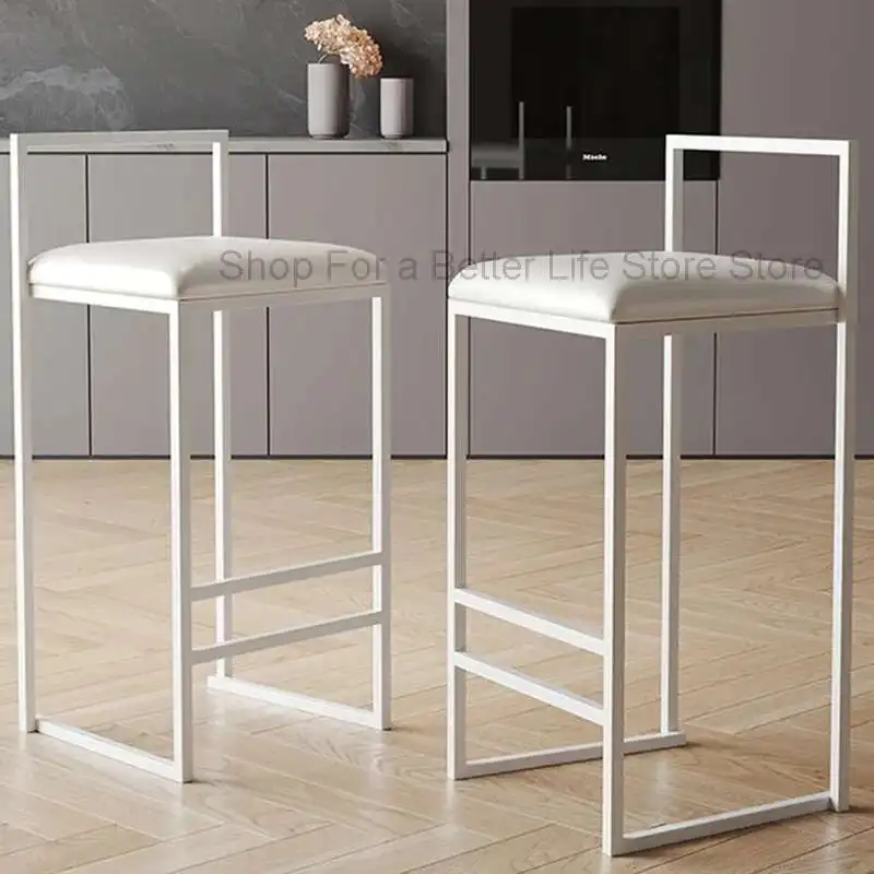 Sillas de Bar de diseño relajante, sillas de Bar de Metal de mediados de siglo para recepción de lujo, Taburetes de tocador Vintage, muebles para el hogar Altos Cocina