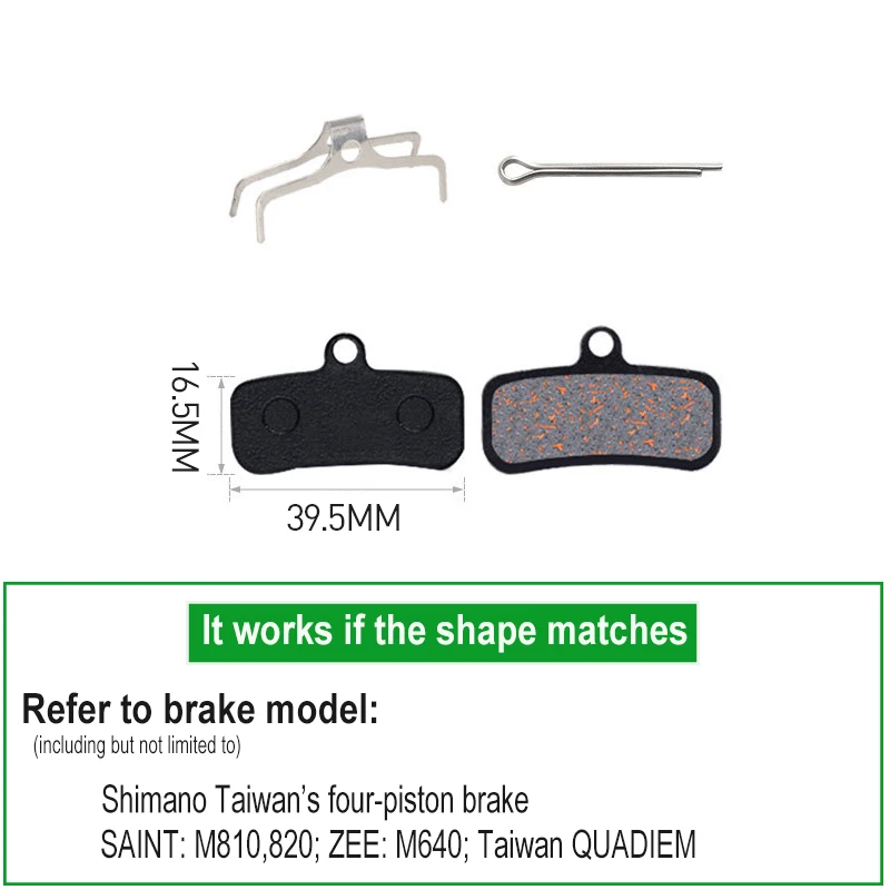 10 Pairs Semi-Metallic/Resin  Bike Disc Brake Pads for Shimano Saint BR-M810 M820 Zee BR-M640XTR-M9120 Deore XT BR-M8020 M8120