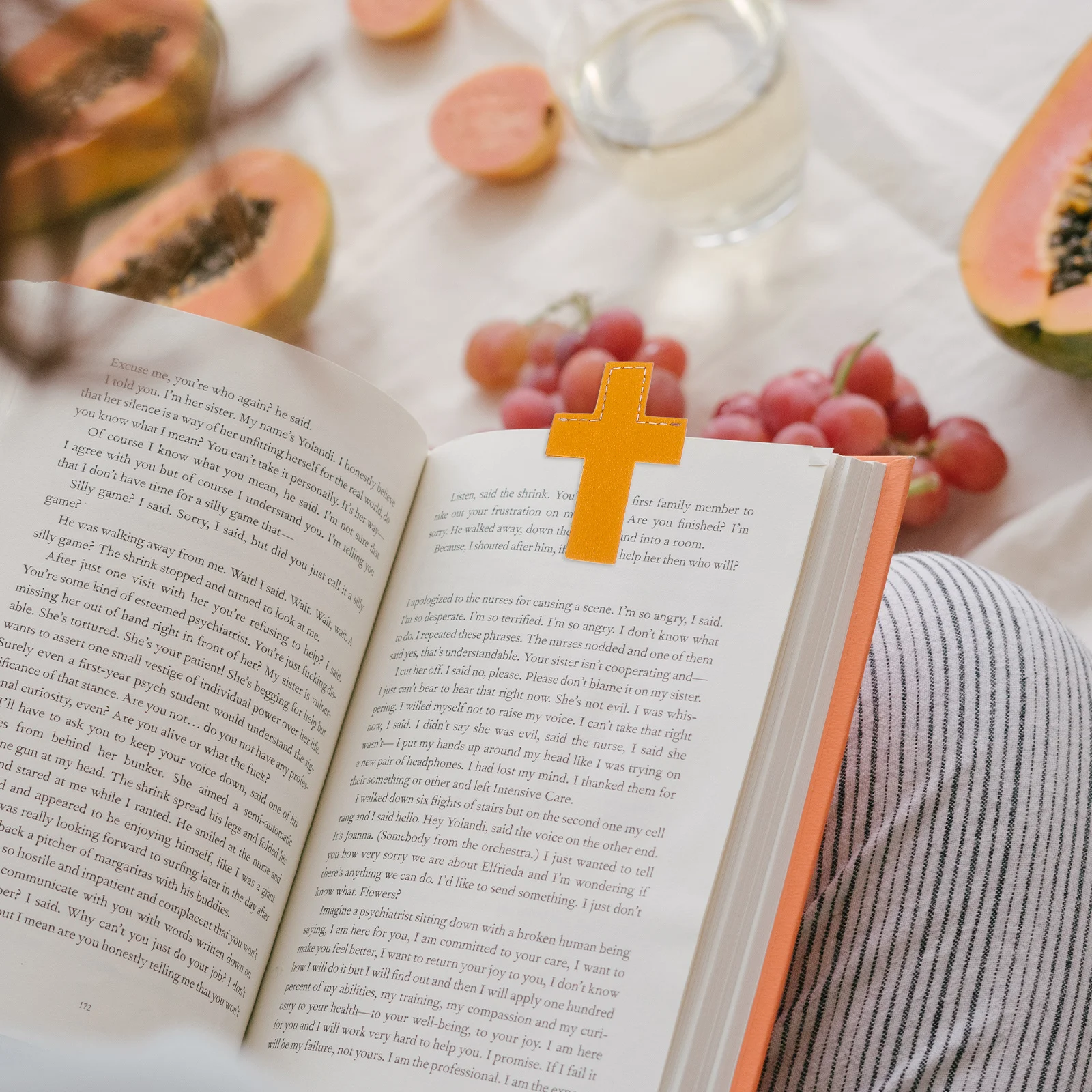 

9pcs Bookmarks Book Page Holder Mini Portable Cross Design Functional Reading Accessory For Books Notebooks Magazines Reusable