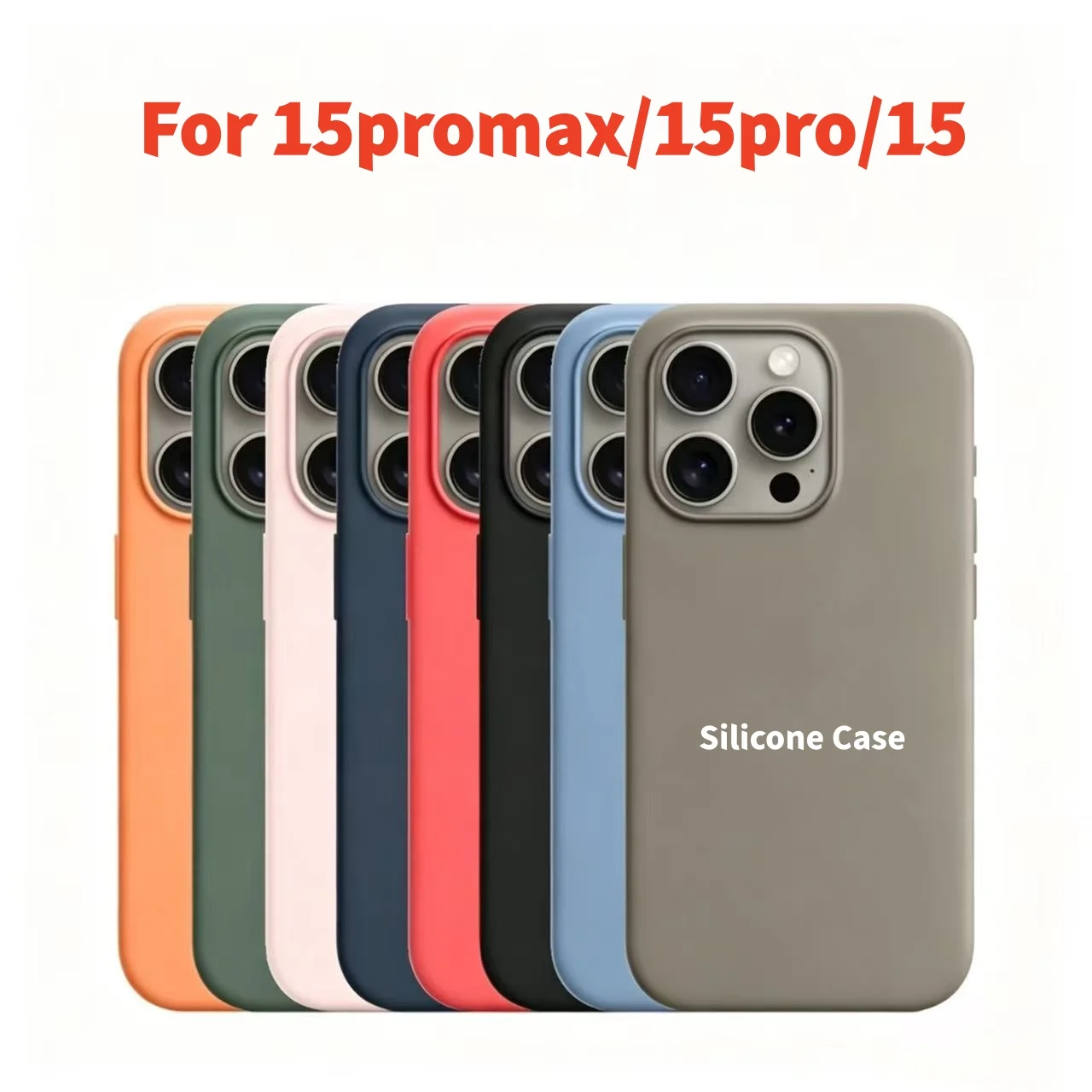 Official 1:1 Liquid Silicone Case for IPhone15 Pro Max 15Pro 15 Case for Magsafe Wireless Charging With camera button phone Case