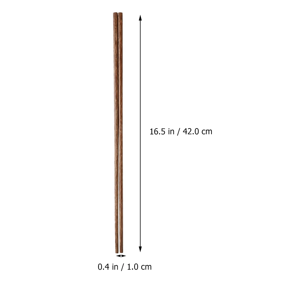 

3Pair Wood Hot Pot Cooking Chopsticks Extra Long Frying Kitchen Noodles Chopsticks Household Restaurant
