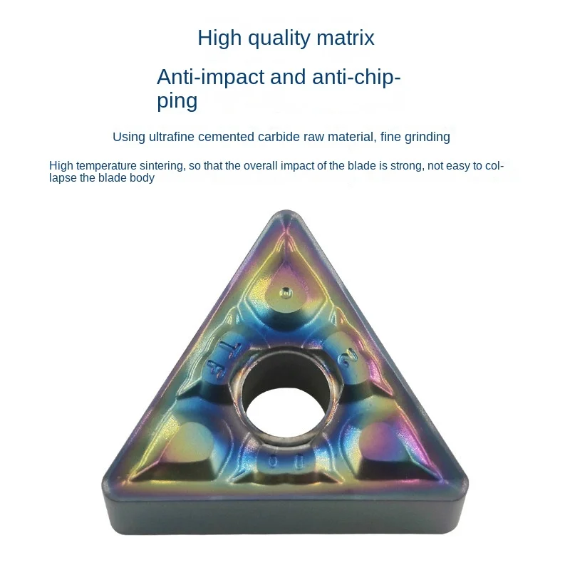 Triangular Car Blade TNMG160404 TNMG160408 Colorful Hardening Insert Processing Quenched Steel High Hardness Stainless Steel view 5