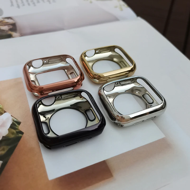 Capa para apple watch série 9 8 7 6 5 4 3 se capa tpu macia sem protetor de tela acessórios iwatch 40mm 41mm 44mm 45mm 42mm 38mm