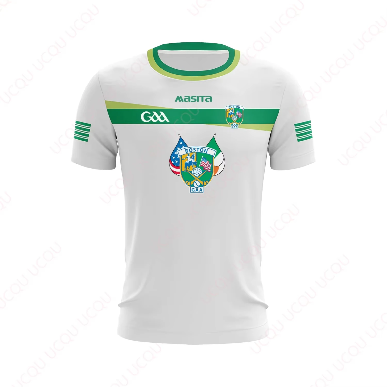 

Белый трикотаж Boston GAA, специальное издание, повседневная футболка унисекс, модная удобная уличная одежда, классическая спортивная одежда с принтом для взрослых и детей