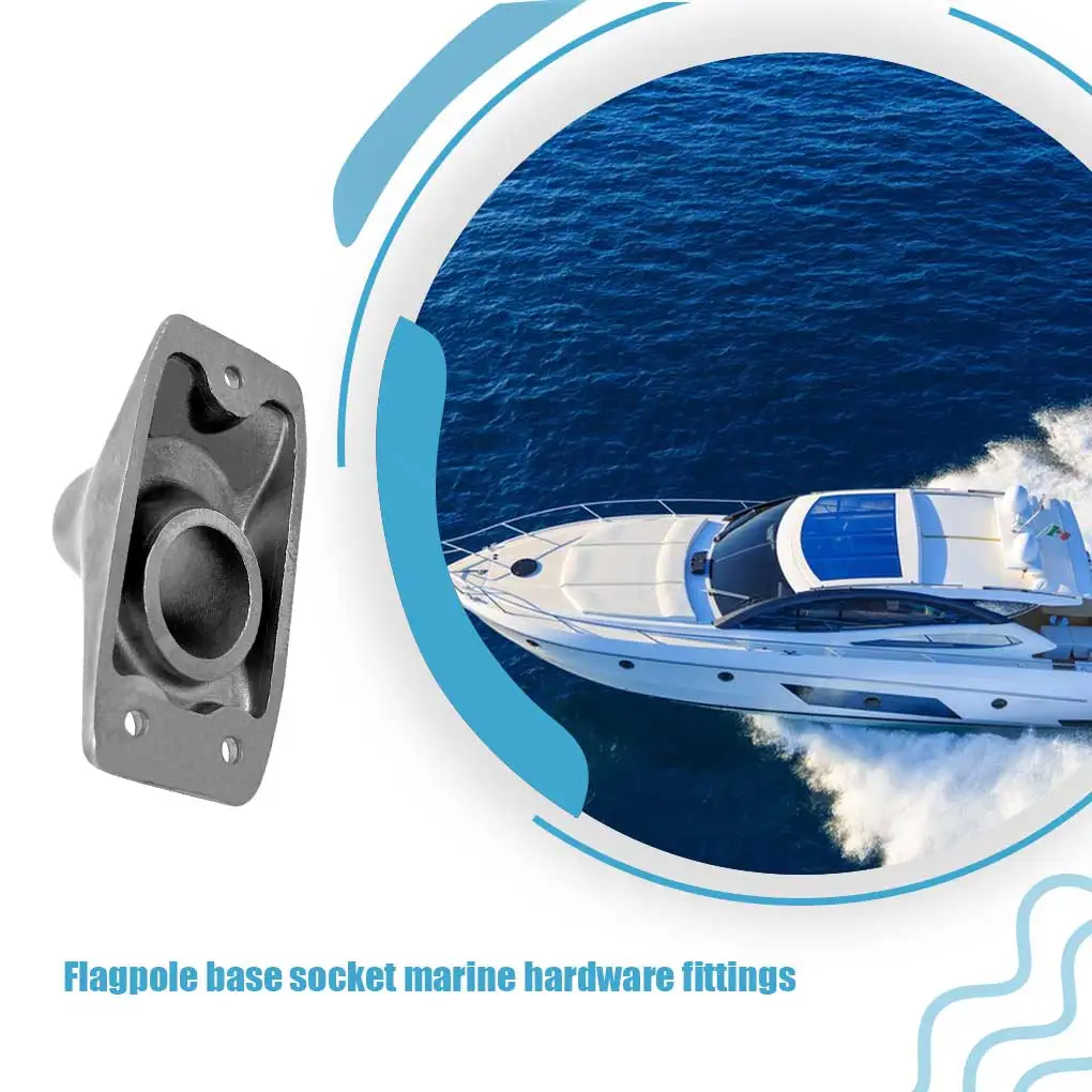 Flush Base Flag Socket Pole Mount Stainless Steel Rustproof Long-lasting