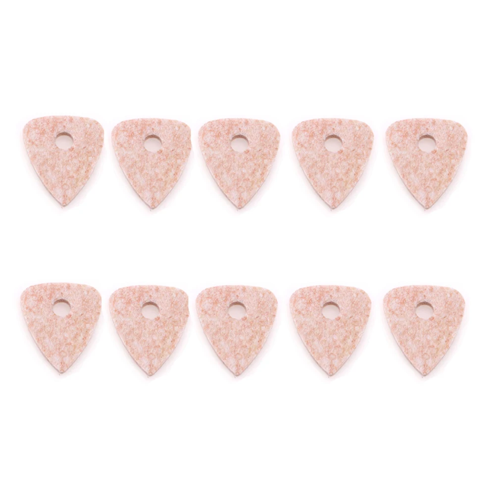 

10Pcs 4mm Wool Felt Guitar Pick Durable Replacement for Nylon String Instruments Lightweight Comfortable Grip