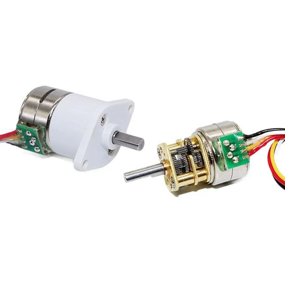 Reduction Brushless Stepper Motor 2 Phase 4 Wire All Metal Gear DC5V Mini Motor GM12-15BY Permanent Magnet Mini DC Stepper Motor