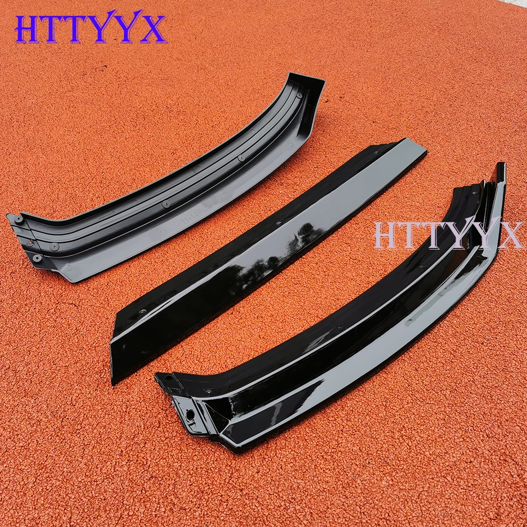 HTTYYX Gloss Black paraurti anteriore Splitter Lip 3 pezzi misura per VW Polo MK5 6R Standard pre-facelift 2010 2011 2012 2013