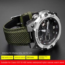 14mm Modified nylon strap for Casio watch strap G-SHOCK Steel Heart Men GST-B400 Personalized modified canvas band accessories