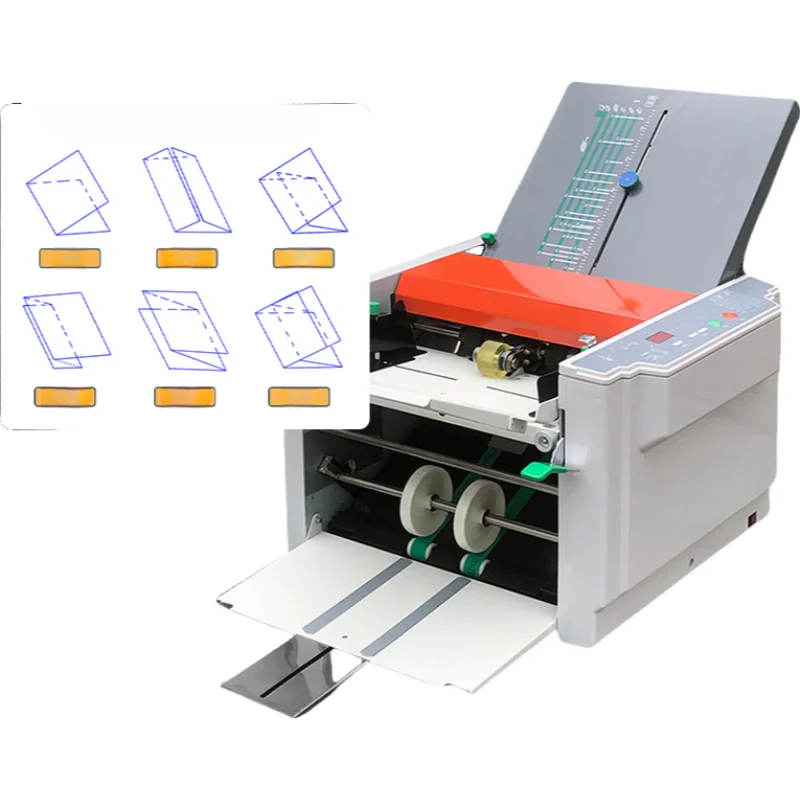 New Automatic Electric Z-folding Touch Screen Control Creasing Machine Use for Copper Sheets, Invitations, Tickets, Drawings