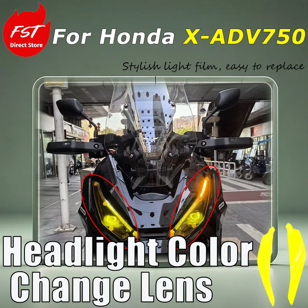 For Honda X-ADV750, the accessory with color-changing headlight cover and acrylic color-changing lamp stickers