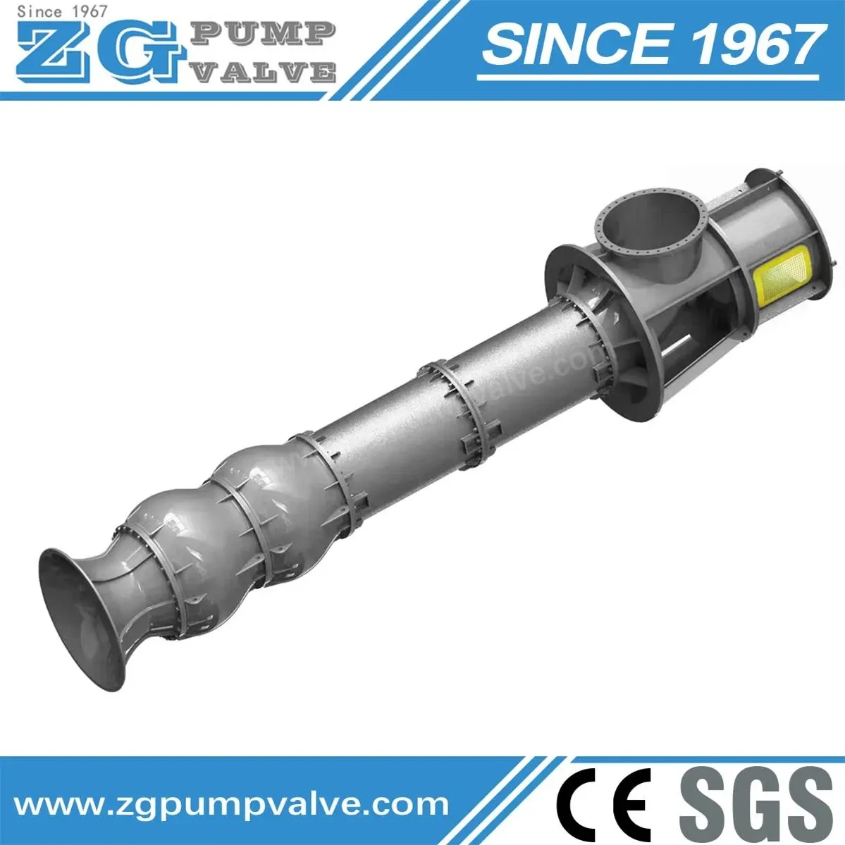 Vertical Chemical Axial/Mixed Flow Self-Priming Long Shaft Elbow Propeller Turbine Pump For Sewage Flood Control & Seawater By D