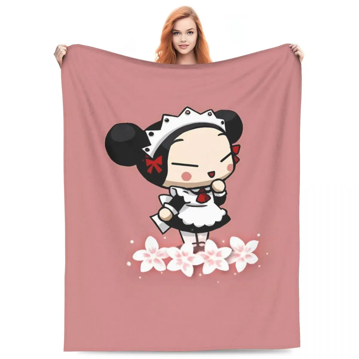 

Одеяло Pucca для невесты, теплое мягкое новое плюшевое одеяло для дивана, стула, дорожное фланелевое покрывало, покрывало для кровати