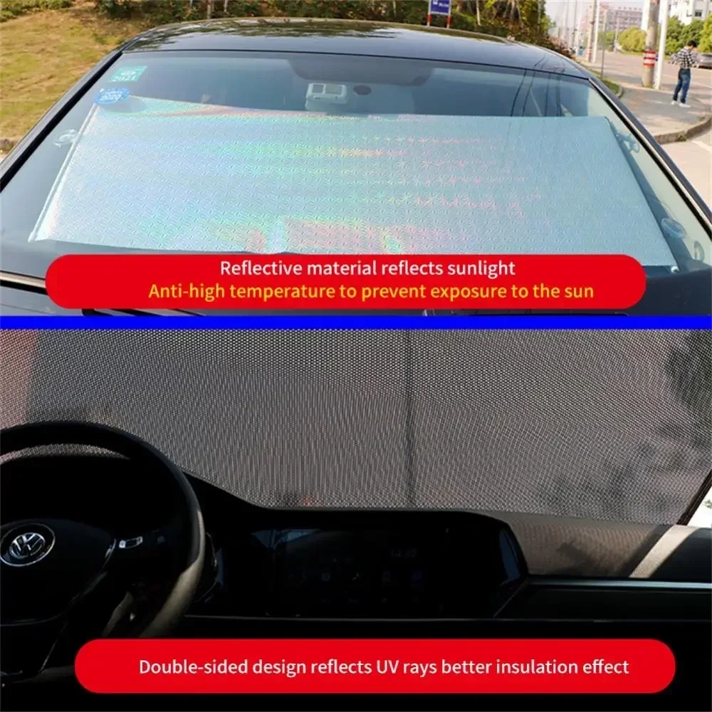One Sunshade Car Parts Solar UV Protection Windshield Sunshade Car Curtains Window Sunshade Protector Environmental Protection