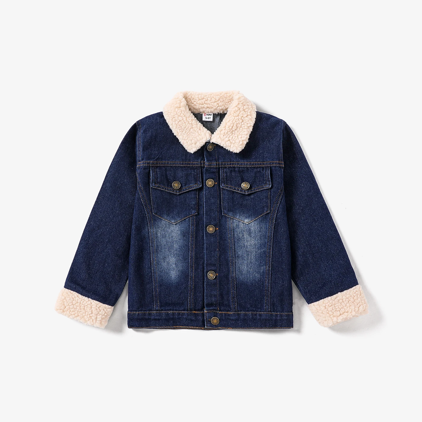 

PatPat Kid Boy/Girl Fabric Stitching Denim Jacket