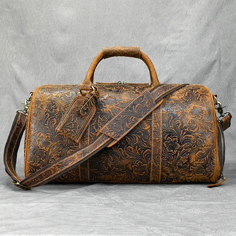 Vintage Leder Reisetasche Männer Große Kapazität reise hand gepäck für männlichen weekendd tote bage familie reisetasche luuage schuh tasche