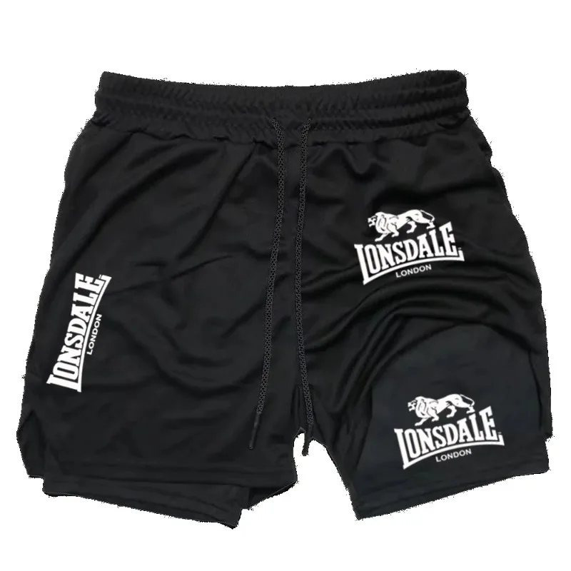 Men's Shorts Beach Sports Tight Daily Style Mesh Running Shorts Fashion Quick Dry Workout Summer Harajuku Jogging Double Deck
