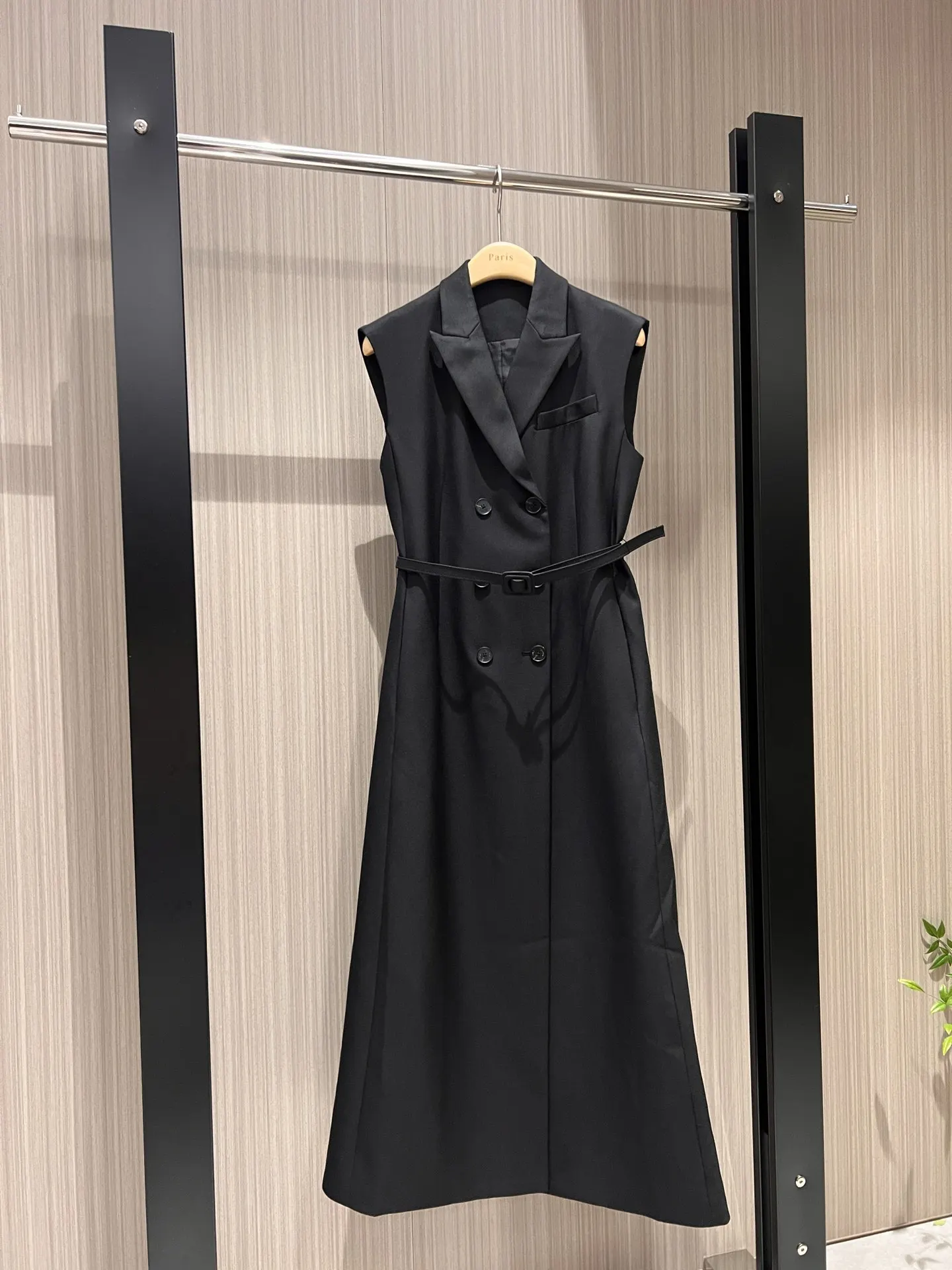 2024 Autumn New Women's Clothing Suit collar sleeveless camisole vest double breasted dress long skirt 0822