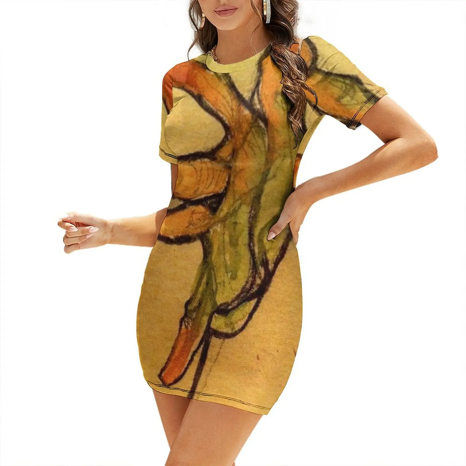 

Egon schieles paintings Egon schiele artwork Egon schiele hand Short-Sleeved Dress Women's dress Dress