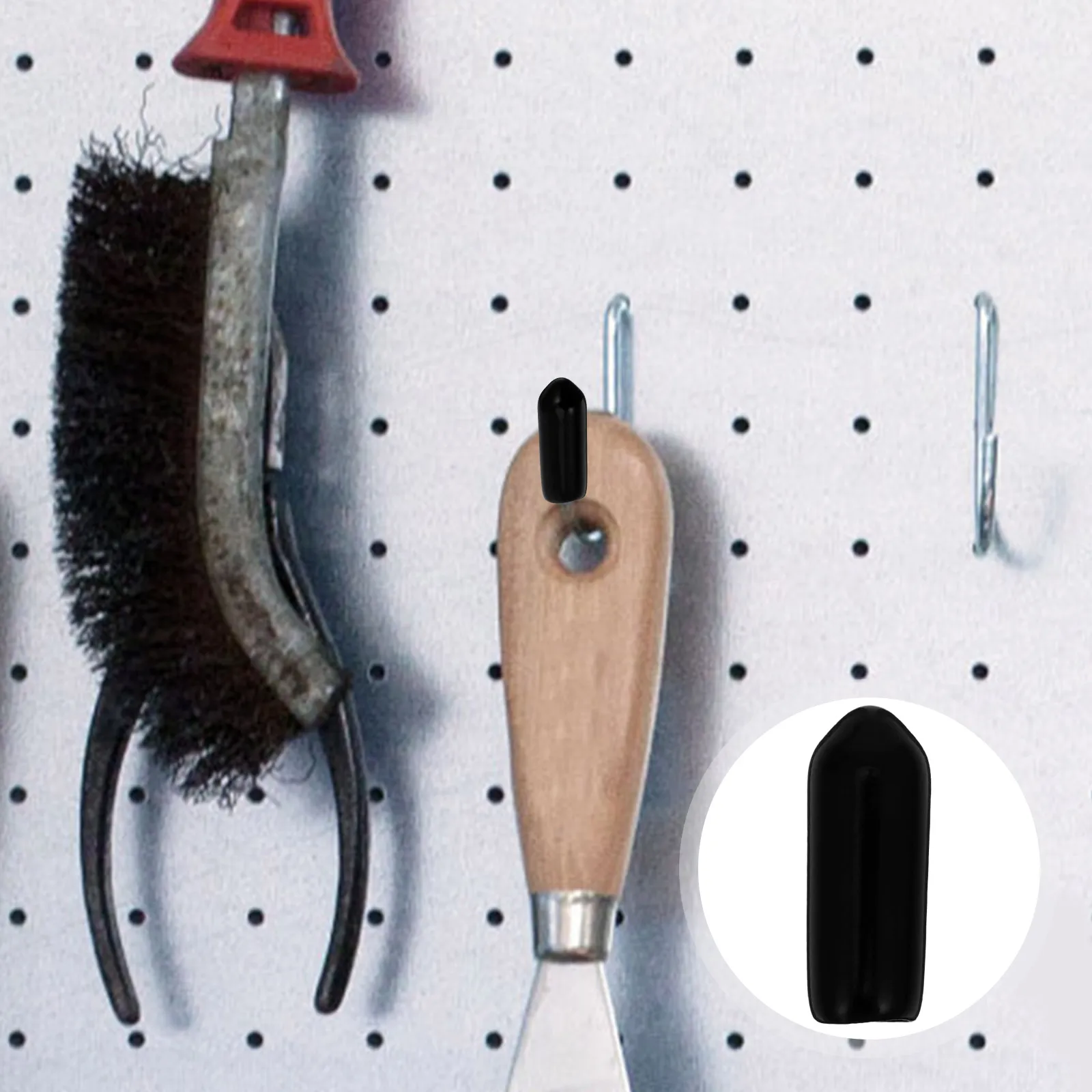 

300pcs Pegboard Hook Tips End Caps Replacement For Prongs Durable Pvc Protective Caps Supermarket Store Display Racks Pegboard