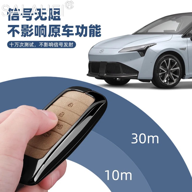 High quality Suede Car Smart Key Fob Cover Case Holder Shell Protector For GAC AION S PLUS Aion V Y LX 2023 Keychain Accessories