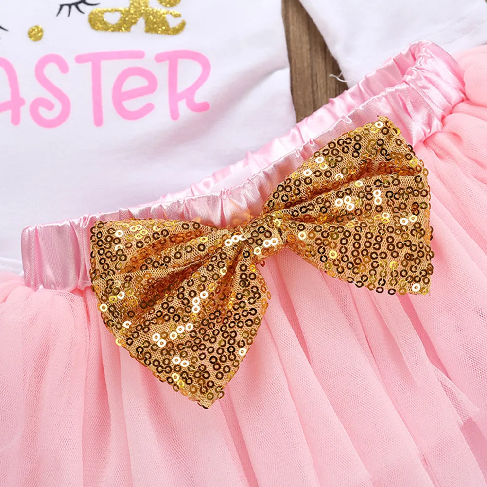 Children Easter Costume Set Bright Color Toddlers Party Dress Suit Baby Infant 70cm 0-3 Months Kids Festival Outfit