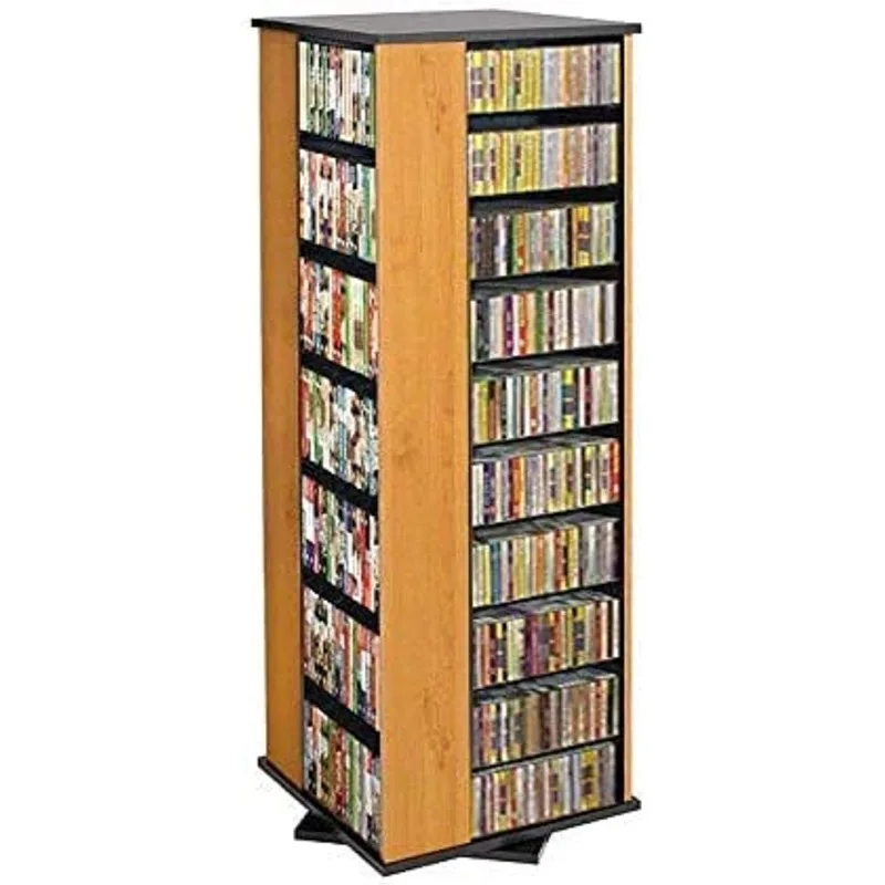 Revolving Media Tower 1000 - Oak/Black
